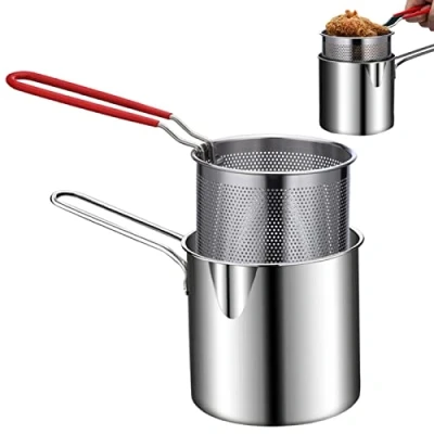 Image de Ceolup Petite friteuse Casseroles à Frites créatives pour la Maison Marmite Frire Les Poulet, Le Poisson séché, Frites, côtelettes etc