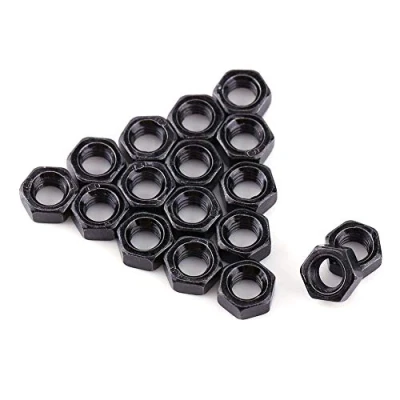 Image de Lot de 100pcs Ecrous Fixation Hexagonal DIN934 Filetage Métrique en Acier au Carbone (M5)