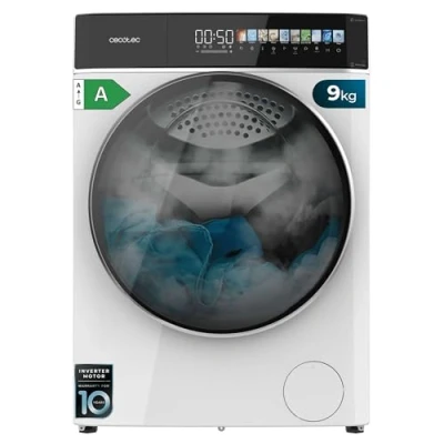 Image de Cecotec Lave linge 9Kg Chargement Frontal Autodose Bolero DressCode 9900 Inverter FullColor A. 1400 Tr/min, Écran 10,3&quot;, Inverter, SteamMax, Classe A