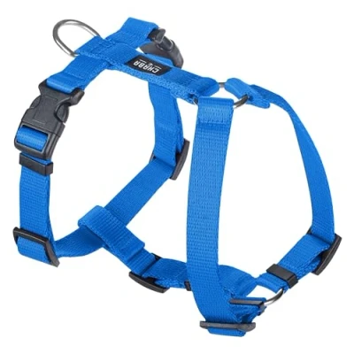 Image de Chaba Guard Harnais pour Petit Chien, Anti Traction, Réglable en 5 Points, Empêchant la Traction et l&#039;étouffement, Confortable léger, de Poitrine Classique, Harnet Taille S, Bleu