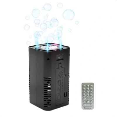 Image de Ibiza BUBBLE DREAM Machine à bulles portable sur piles avec LED de couleurs RGB Synchronisation entre plusieurs machines Bulle lumineuse Télécommande