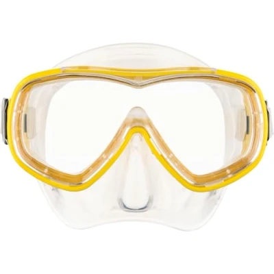 Image de Cressi Piumetta, lunettes de plongée enfants, Jaune, 3 6 ans