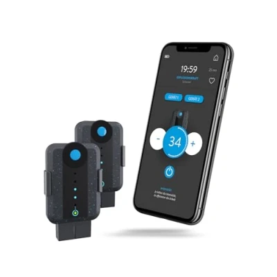 Image de Bluetens Duo Sport Appareil de Massage Électrique Onesize Noir pour Récupération Sportive