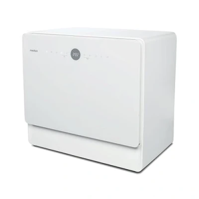 Image de MEDION Mini lave vaisselle DWT50 (lave de table, vaisselle, 5 couverts, fonctionne avec/sans raccordement à l&#039;eau, fonction seau, 35 cm profondeur, 7 programmes nettoyage, MD 3777