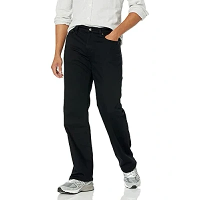 Image de Amazon Essentials Jean Bootcut à Coupe Droite Homme, Noir, 38W / 28L