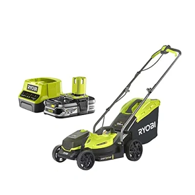Image de Pack RYOBI Tondeuse poussée 18V One+ OLM1833B 1 Batterie 2.5Ah Chargeur rapide RC18120 125