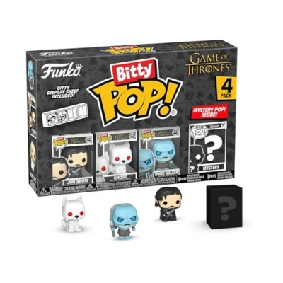 Image de Funko Bitty Pop! GoT Jon Snow 4pket Une Mini Figurine Mystère en Surprise 2.2 Cm Game of Thrones Collectionnable Étagère Empilable Incluse Idée de Cadeau Décoration Gâteaux