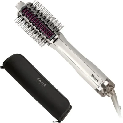 Image de Brosse et peigne chauffants SHARK SmoothStyle HD212EU 3 températures avec sac de rangement Modes humide sec Neuf