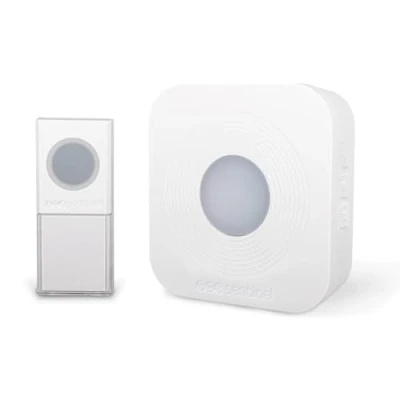 Image de SCS Sentinel Carillon sans Fil Portée 200 m 36 Mélodies au Choix Indicateur Lumineux Bouton Étanche IP44 Fonctionne à Piles Couleur Blanc Élégant