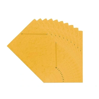 Image de Interdruk Colorspan Lot de 10 chemises à élastique A4 3 rabats Jaune
