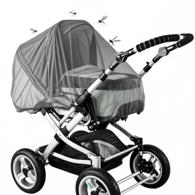 Image de GeekerChip Moustiquaire Poussette Universelle,Moustiquaire Bebe,Filet Anti Moustique,Insecte et Guêpe,Tissu à Mailles Fine,Protection Fine Résistante,pour Landau, Auto siège, Lit Parapluie(Gris)