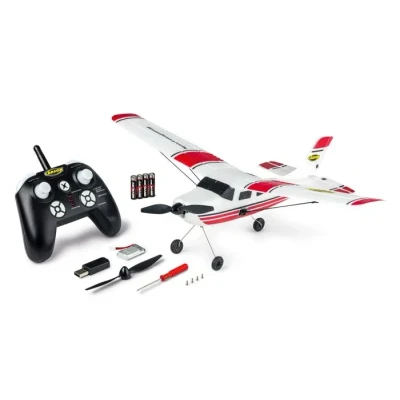 Image de Carson 500505033 Avion de Sport RC 2,4 GHz 100% RTR Rouge modèle réduit d’Avion télécommandé, RC, Robuste RTF (prêt à Voler) pour débutant, avec Piles et télécommande