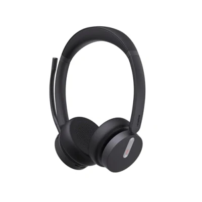 Image de Yealink WH64 Casque Hybride Dual UC avec dongle Technologie Hybride, compatibilité Universelle, Design à Deux Oreilles, réduction du Bruit, USB