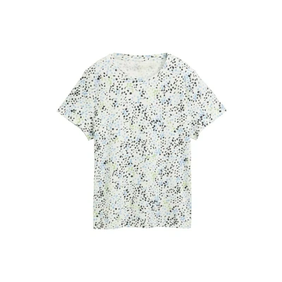 Image de TOM Tailor Tshirt imprimé, Femme, Taille: Small, Multicolor white dot structure