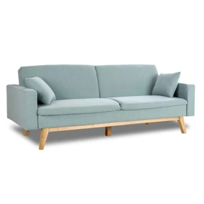 Image de Don Descanso canapé Convertible clic clac 3 Places lit Reine. Dimension : 201x73x79 cm 201x99x42 [Comprend 2 Coussins] Vert