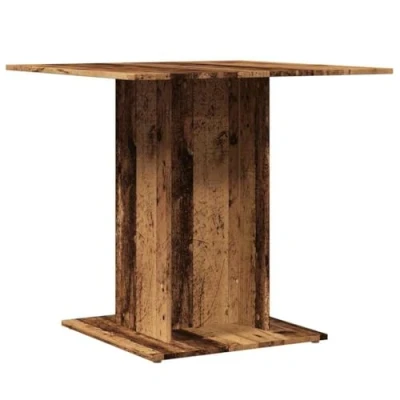 Image de vidaXL table à manger vieux bois 80 x 75 cm d&#039;ingénierie, table, de cuisine, dîner, tables, tables 855810