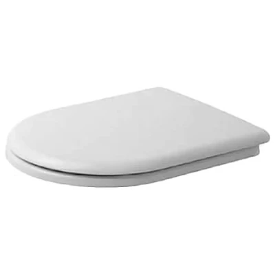 Image de Duravit Abattant WC Assorti à Starck 2, Happy D et Darling, Toilette en Uréa Duroplast, Couvercle de avec Charnières Acier Inoxydable, Blanc