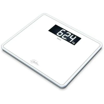 Image de Beurer GS 400 Signature Line, Pèse personne en verre, écran XXL éclairé pour une meilleure lisibilité, capacité de charge 200 kg, Blanc