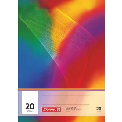 Image de Fontaine 104432002 Cahier A4 (32 feuilles, avec lignes blanches, linéature 20)
