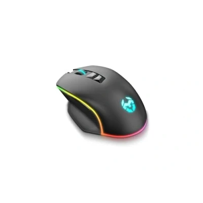 Image de Souris de Jeu Keos à Capteur Optique Haute Précision, 6400 Dpi, RGB, 7 Boutons Programmables, Noir