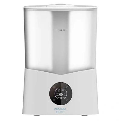 Image de Cecotec Humidificateur BreezeCare 2600 Light Smart. 260 ml/h d’Humidification maximale, 3 Vitesses, Minuterie Jusqu’à 8 Heures, Réservoir d’Eau d’3,2 L, Couverture 40 m² (2600 Smart)