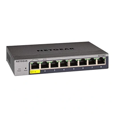 Image de NETGEAR GS108T 300 Géré L2/L3/L4 Gigabit Ethernet (10/100/1000) Gris Neuf