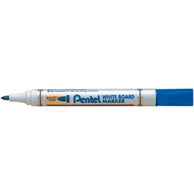 Image de Pentel Lot de 12 MW85 C Marqueurs effaçables pour tableau Blanc pointe conique moyenne encre Bleue