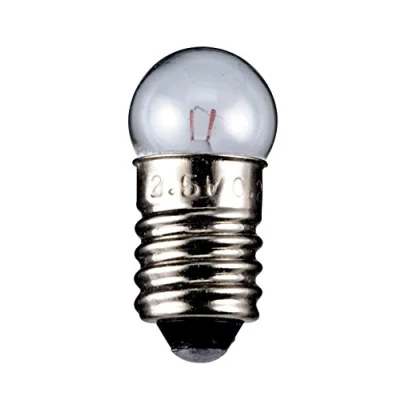 Image de GOOBAY Lot de 5 Ampoules Torch Lamp Globular Culot E10 0.3 W 6 V (DC) 50 mA H24mm