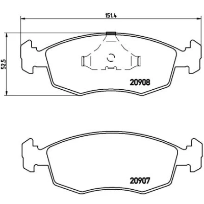 Image de BREMBO P 24 019 Jeu de plaquettes frein contact signal d&#039;usure exclu sans accessoires FORD: Sierra Mk1 3/5 portes, Mk2 portes