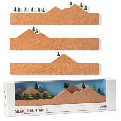 Image de Monkey Business Memo Mountain Bandes de Tableau en liège d&#039;affichage avec punaises scène montagne, accessoires bureau, jolis tableaux pour murs (Memo 3)