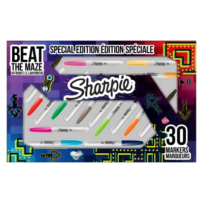 Image de Set de marqueurs permanents Sharpie Beat the Maze Fine Point 30pc