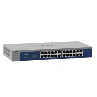 Image de NETGEAR (GS524V3) Switch Ethernet 24 Ports RJ45 Métal Gigabit (10/100/1000), Format Bureau/ en Rack et Protection ProSAFE Garantie à Vie Parfait pour Les PME TPE