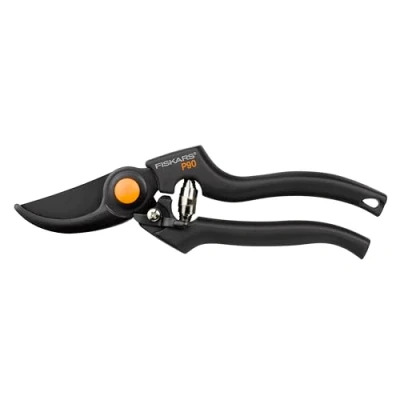 Image de Fiskars Sécateur à Lames franches, Diamètre de coupe: 2,6 cm, en Acier avec revêtement antiadhésif, Longueur: 22,5 Noir/Orange, Pro, P90, 1001530