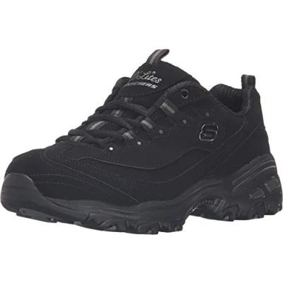 Image de Skechers Femme D&#039;Lites Biggest Fan Sneaker Basse, Noir/Noir, 35 EU
