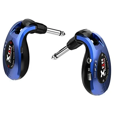 Image de Xvive U2 Wireless Digital Transmitter/Receiver System for Guitar, Bass and Other Instruments, Rechargeable, 2.4 GHz Blue Metallized