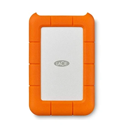 Image de LaCie Rugged Secure, 2To Disque dur externe portable USB C, Résistant aux chocs de chute et à la pluie, 1 mois Adobe CC, avec C sans câble A, services Rescue valables 3 ans (STFR2000403)