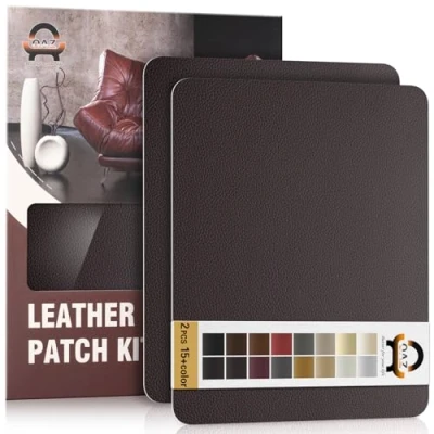Image de Simili Cuir Autocollant, 28 x 21 cm 2 pièces Patch de réparation en Auto adhésif, Kit pour Sièges D&#039;auto, Canapés, Bateau, Chaises Le café