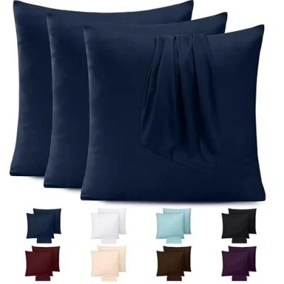 Image de Utopia Bedding Taies d&#039;oreiller 60 x cm Lot de 4 en Microfibre Polyester brossé avec Fermeture par enveloppe Marine