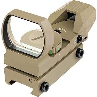 Image de Feyachi Viseur Point Rouge Vert HD avec Luminosité Réglables Tactique Viser Airsoft Visee Holographique 20mm/22mm Picatinny Montage sur Rail