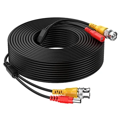 Image de Cocar 65 Pieds 20M Câble d&#039;extension Vidéo BNC Tout en Un avec Connecteur DC Power pour Appareil Photo Sécurité Système de Télévision à Circuit Fermé CCTV Surveillance Domicile