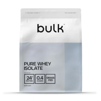 Image de Bulk L&#039;Isolat De Whey en Poudre, Chocolat Cacahuète, 2.5 kg, 83 Portions, Faible teneur sucres, matières grasses, Idéal pour la masse maigre*, Les emballages peuvent varier