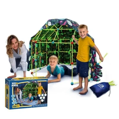 Image de Big Minds Construis Ta Cabane Enfant Qui Brille dans Le Noir Exterieur 130 Pièces 5 Ans