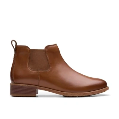 Image de Clarks Havisham TOP Boots à talons, Femme, Taille: 39.5, Tan Cuir