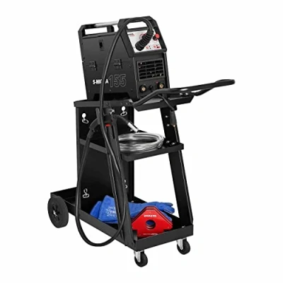 Image de Stamos Welding Chariot À Souder Servante De Soudage D&#039;Atelier SWG WC 2 (Charge 75 kg, 3 Compartiments, Espace Pour Bouteille Gaz, Chaînes Sûreté)