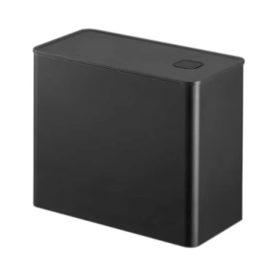 Image de Yamazaki 6908 TOWER Récipient hermétique pour le café, noir, Polypropylène/Silicone, minimaliste, 18.4 x 9.2 15.4 c m