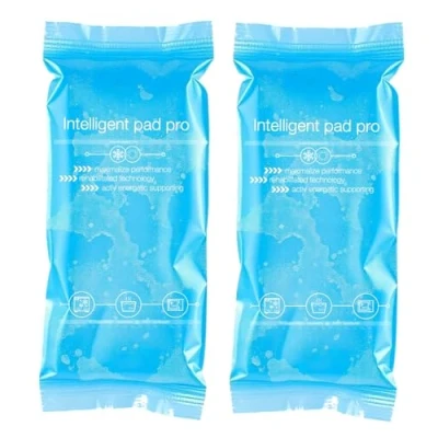 Image de Lot de 2 compresses froides Fabriquées en Allemagne Bleu Avec coussin rafraîchissant 29 x 12 cm chaud et froid polyvalent, utilisable comme compresse froide ou chaude