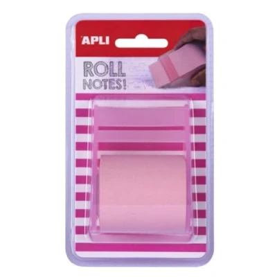 Image de APLI 18192 Rouleau distributeur de note adhésif 50 mm x 8 m Rose pastel