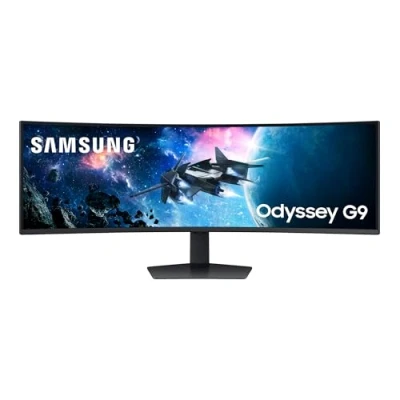 Image de Samsung Ecran PC Odyssey G9 49’’ 240Hz , 1ms, Dalle VA Incurvée 1000R, Résolution DWQHD: 5120x1440, 2500:1, AMD FreeSync Premium Pro, Auto Source Switch+, HDR1000 et HDR10, Pied Ajustable, DisplayPort