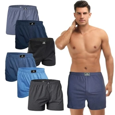 Image de SGS 6 ou 10 Pack Boxer pour Hommes en Coton, Les Qui apprécient sous Vetements Amples et Confortables. vêtements de qualité supérieure des Boxers Homme