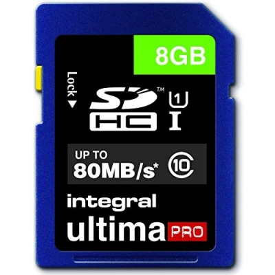 Image de Integral 8GB ULTIMAPRO SDHC/XC 80MB CLASS 10 UHS I U1 8 Go SD Neuf